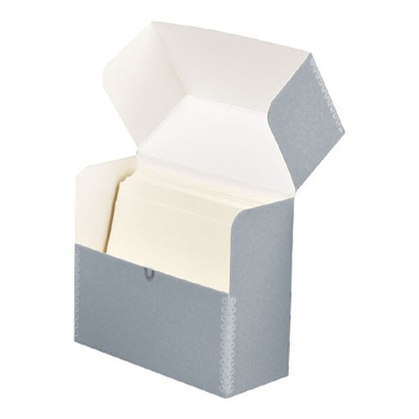 Letter Size Blue-Gray Flip-Top Shel